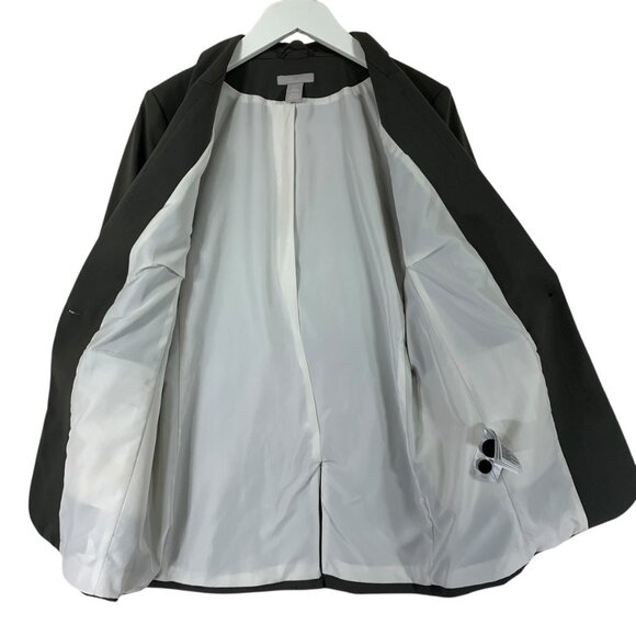 H&M Single-breasted Blazer color Dark gray-green size xs - Picture 8 of 14